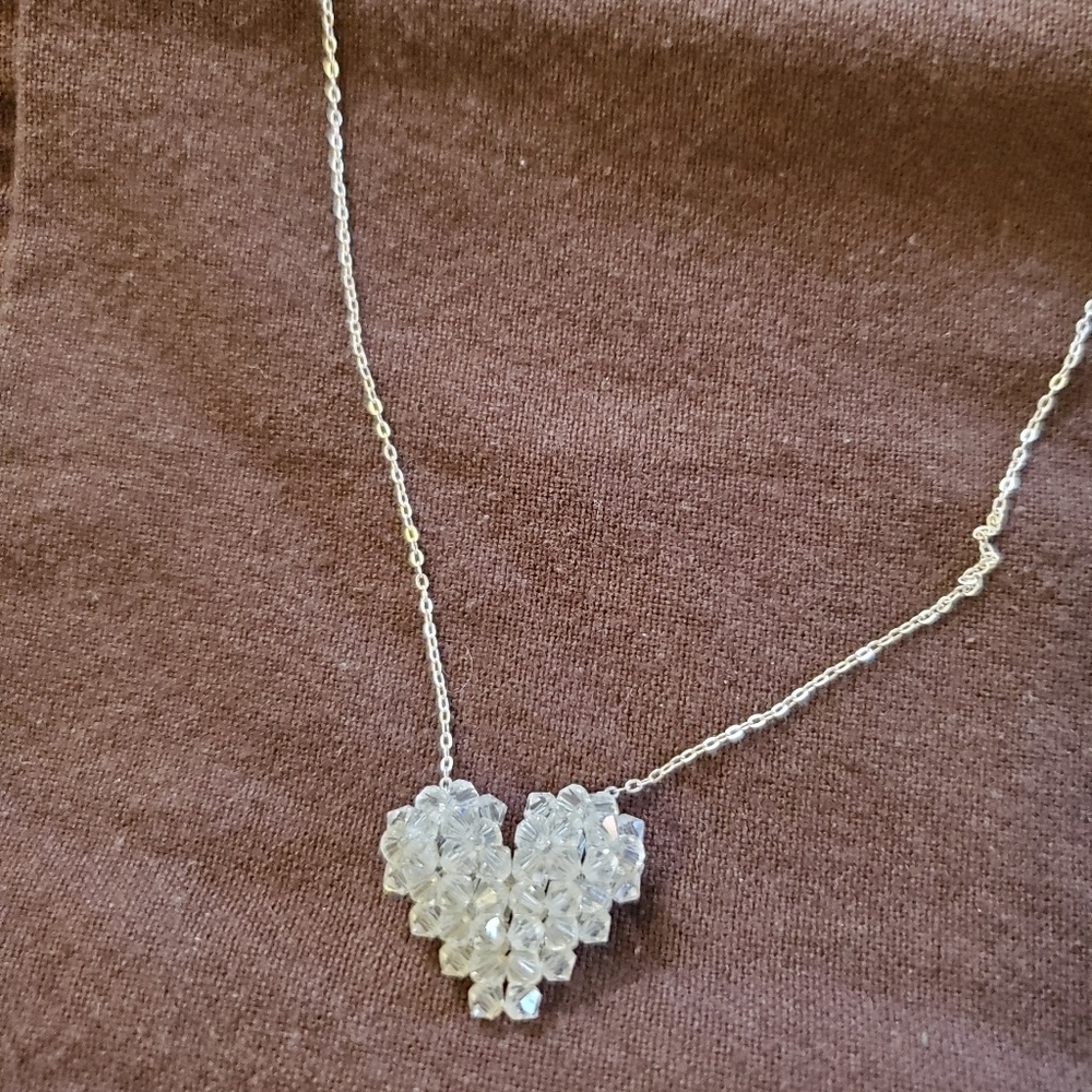 Beaded heart necklace